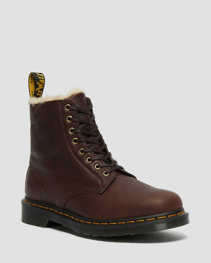 Dr. Martens 1460 Pascal Faux Fur Lined Naisten Originals Nilkkurit - Ruskea Nilkkurit [408-VOLTRZ]